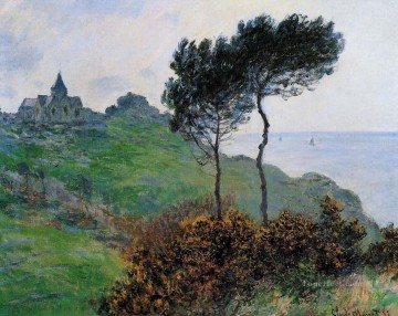  Gris Pintura - La iglesia de Varengaville Tiempo gris Claude Monet